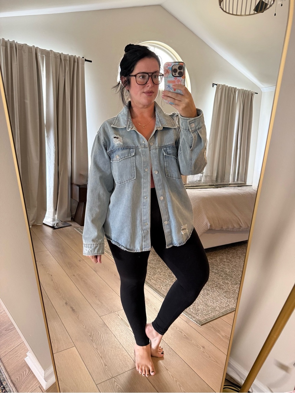 Stoosh Light Blue Distressed Denim Jacket